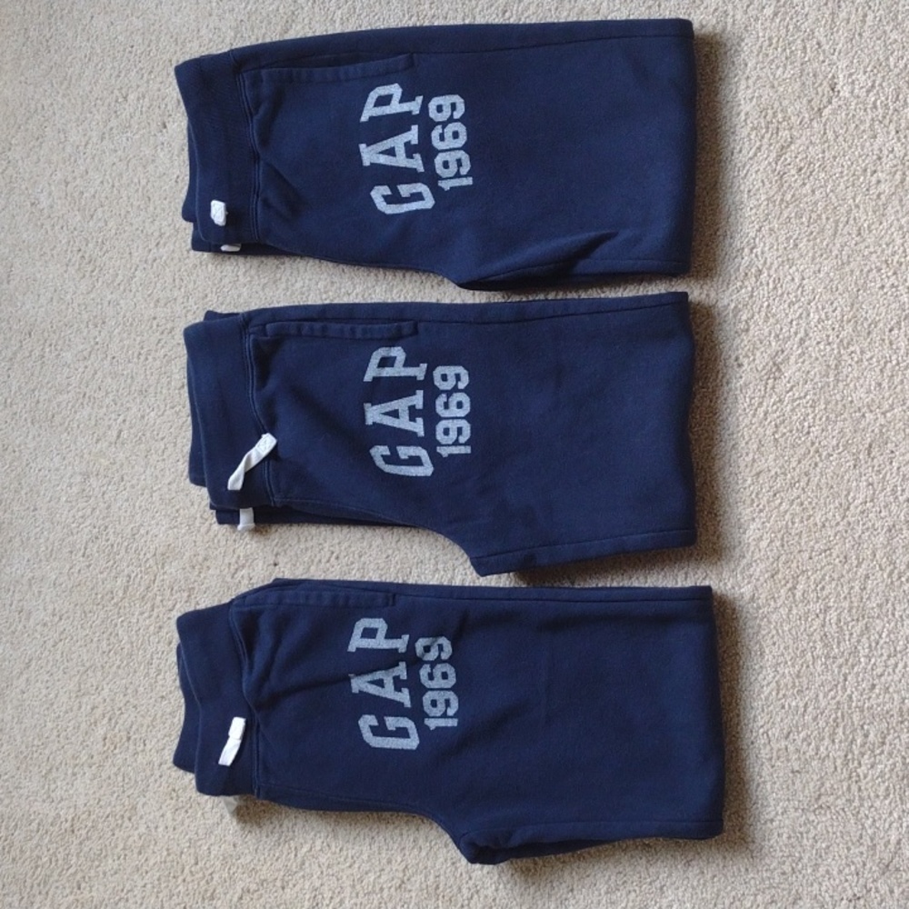 Gap Kids Navy Boys Pull-On Drawstring Pants Sweatpants XL Lot of 3